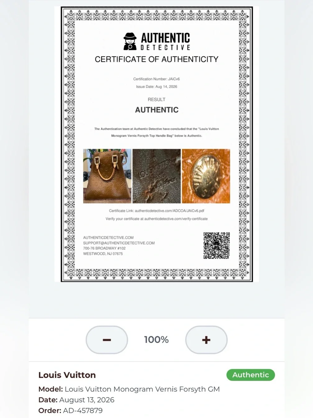 Louis Vuitton authentic digital